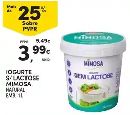 Continente Iogurte s/ lactose mimosa natural promoção