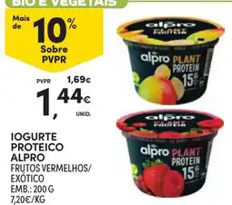 Continente Iogurte proteico alpro frutos vermelhos/exótico promoção