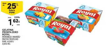 Continente gelatina pronta zero royal promoção