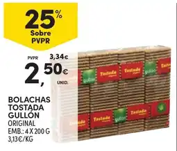 Continente Bolachas Tostada Gullon Original promoção