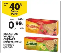Continente Bolachas wafers cuetara promoção