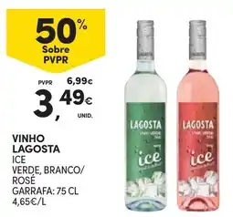 Continente vinho lagosta ice verde, branco/rose promoção
