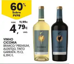 Continente vinho ciconia branco/ premium, alentejo, tinto promoção