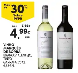 Continente vinho marquês de borba branco/ alentejo, tinto promoção