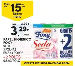 Continente Papel higiênico foxy seda promoção