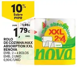 Continente rolo de cozinha max absorption xxl renova promoção