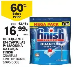 Continente Detergente em cápsulas p/ máquina da loiça finish quantum essential promoção