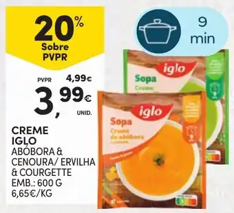Continente Creme iglo abóbora & cenoura/ ervilha & courgette promoção