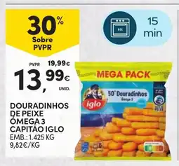 Continente douradinhos de peixe omega 3 capitão iglo promoção