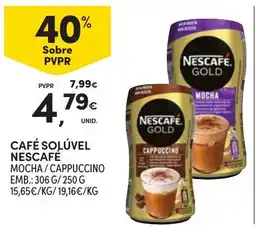 Continente Café solúvel nescafé mocha / cappuccino promoção