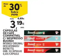 Continente Cápsulas de café compatível c/ nespresso buondi promoção