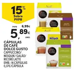 Continente cápsulas de café dolce gusto promoção