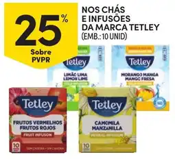 Continente Nos chás e infusões da marca tetley promoção