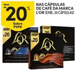 Continente Cápsulas de café l'or promoção