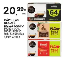 Continente Cápsulas de café dolce gusto buondi/sical/buondi intenso promoção