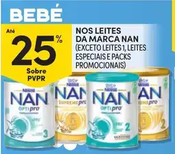 Continente leites da marca nan promoção