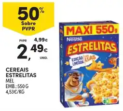 Continente Cereais estrelitas mel promoção