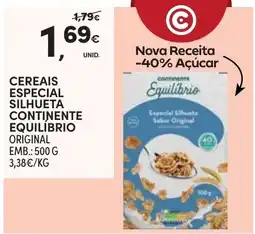 Continente Cereais especial silhueta continente equilíbrio promoção