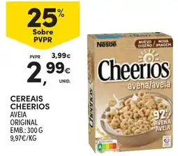 Continente Cereais cheerios aveia original promoção