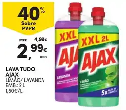Continente Lava tudo ajax limão/lavanda promoção