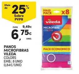 Continente panos microfibras vileda colors promoção