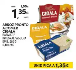 Continente Arroz pronto a comer cigala promoção