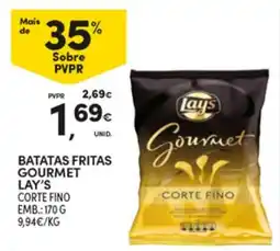 Continente batatas fritas gourmet lay's corte fino promoção