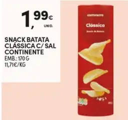 Continente Snack batata clássica c/ sal continente promoção