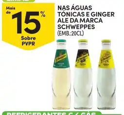Continente Águas Tónicas e Ginger Ale da marca Schweppes promoção