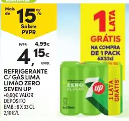 Continente Refrigerante c/ gás limão zero seven up promoção