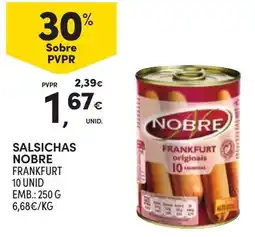 Continente Salsichas nobre frankfurt promoção