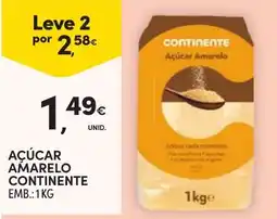 Continente Açúcar amarelo continente promoção