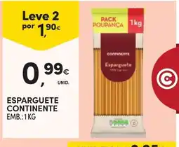 Continente Esparguete continente promoção