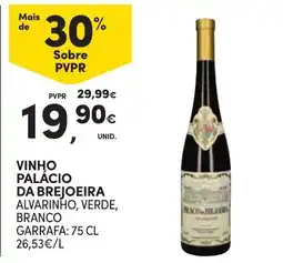 Continente vinho palácio da brejoeira alvarinho, verde, branco promoção