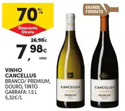 Continente Vinho cancellus branco/premium, douro, tinto promoção