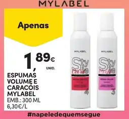 Continente Espumas volume e caracóis mylabel promoção