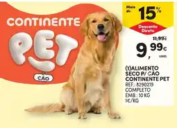 Continente alimento seco p/ cão continente pet promoção