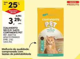 Continente alimento seco p/ gato continente pet promoção