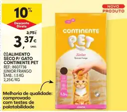 Continente Alimento seco p/ gato continente pet promoção