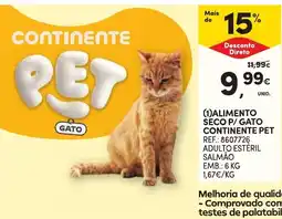Continente alimento seco p/ gato continente pet promoção