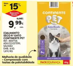 Continente alimento seco p/ gato continente pet promoção