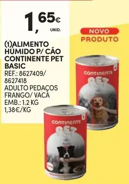Continente alimento humido p/ cão continente pet basic promoção
