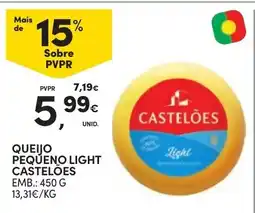 Continente Queijo pequeno light castelões promoção