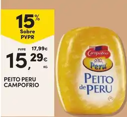 Continente Peito peru campo frío promoção