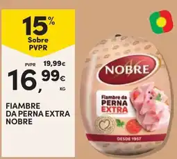 Continente Fiambre da perna extra nobre promoção