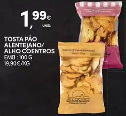 Continente Tosta pão alentejano/ alho coentros promoção