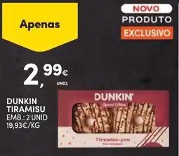 Continente Dunkin tiramisu promoção