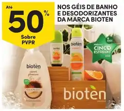 Continente Géis de banho e desodorizantes da marca bioten promoção