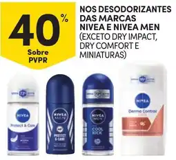 Continente Nos desodorizantes das marcas nivea e nivea men promoção