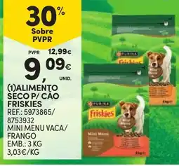 Continente alimento seco p/ cão friskies promoção